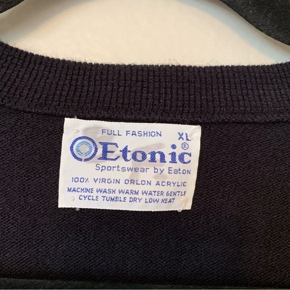 Etonic Black Atlanta Falcons V-Neck Sweater XL - Picture 3 of 7